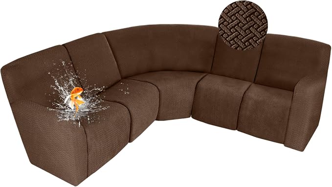 ALIECOM 100% Waterproof Recliner Sectional Couch Covers L Shape Stretch Corner by ALIECOM