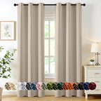 MIULEE Blackout Curtains for Bedroom 2 Panels 40 x 72 Inch Long Light Beige | by MIULEE