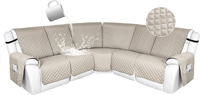 HDCAXKJ 100% Waterproof Reclining Sectional Couch Covers L Shape Recliner Sofa by HDCAXKJ