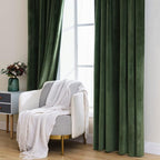 MIULEE Velvet Curtains Extra Wide 66x96 inches Olive Green Curtains | Luxury - Image 7
