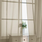 Taupe Sheer Curtains 84 Inches Long 2 Panels - Image 5