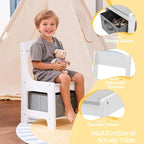 Pterying Wood Toddler Table and Chair Set - Image 3