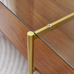LumFurn X-Large Rectangle Glass Coffee Table, Mid-Century Modern Design - Image 6