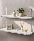 Afuly White Floating Shelves, 24 inch Long Shelves by Afuly
