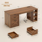 SEDETA 55.1" Executive Office Desk - Image 2