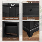 Joaxswe Farmhouse 5 Drawer Dresser - Image 9