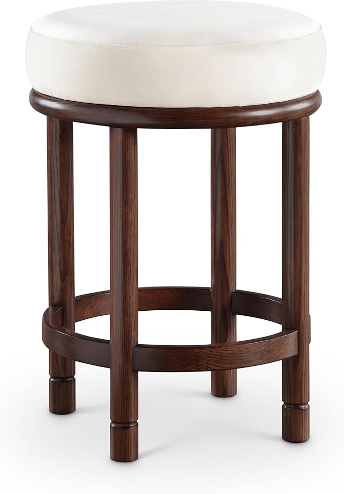 Meridian Furniture 978Cream-C Monette Collection Art Deco Counter Stool by MeridianFurniture