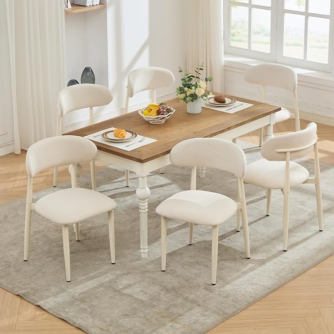 UVV Dining Chairs Set of 8, Metal Kitchen Chairs - Image 5