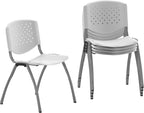 Flash Furniture HERCULES -5 Pack 880 lb. Capacity White Plastic Stack Chair | by FlashFurniture