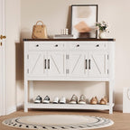 Rustic 47-Inch Wood Coffee Bar Storage Cabinet - Image 7