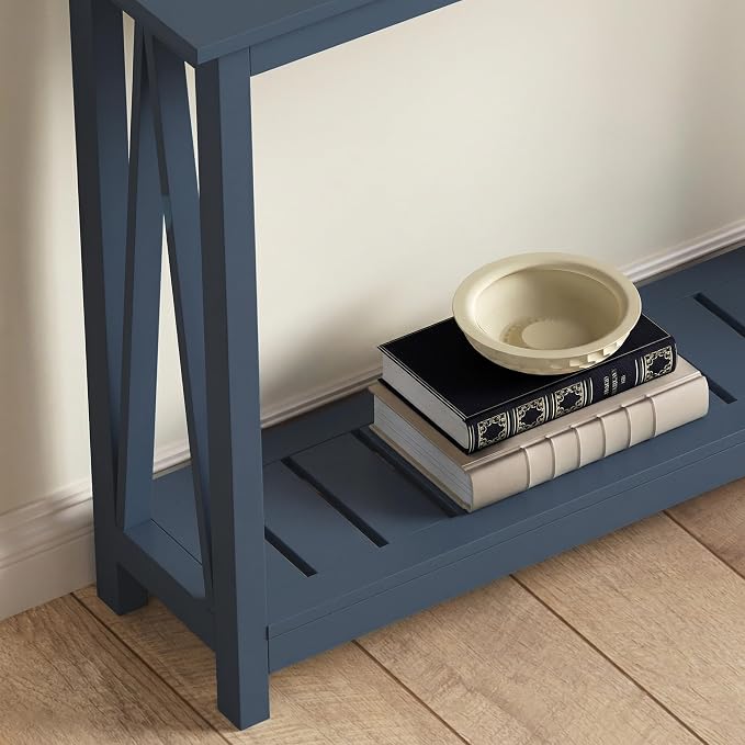 ChooChoo Farmhouse Console Table, Rustic Vintage Narrow Sofa Table - Image 5