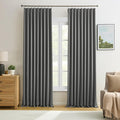 Grey Blackout Curtains 90 Inches Long 2 Panels Set, 60 Inch Wide Pinch Pleated by KEQIAOSUOCAI