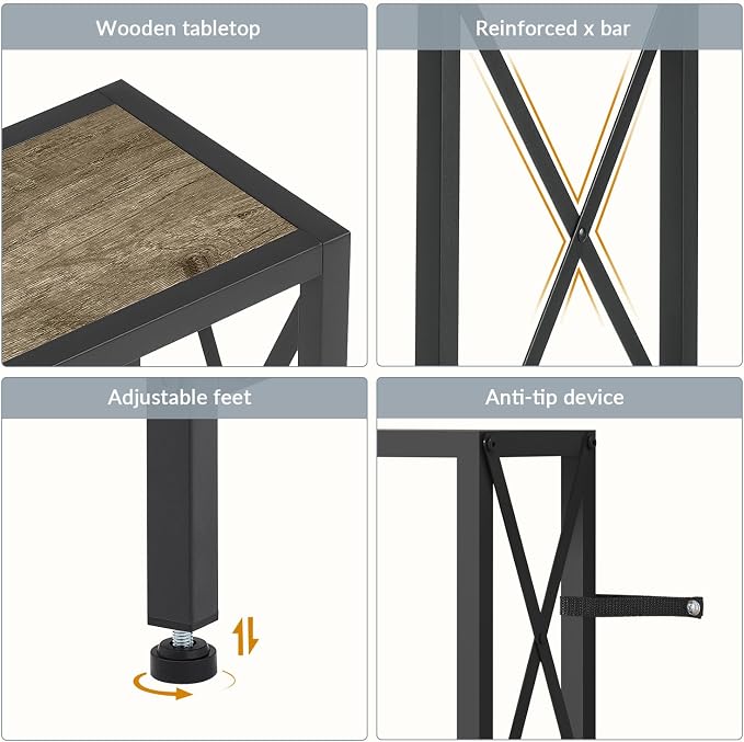 Gewudraw 41.7" Console Table, Narrow Behind The Couch Table - Image 8