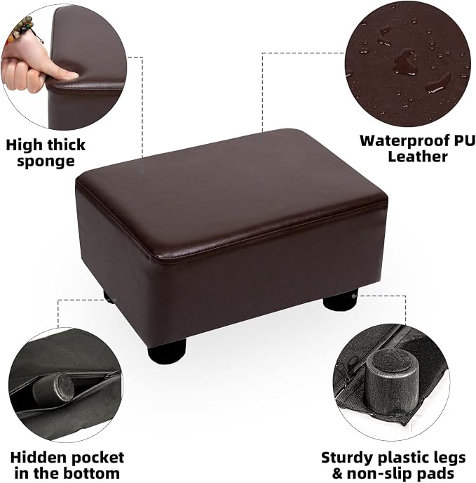 CAROLMADE Small Foot Stool Ottoman Footstool - Image 6