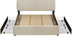 King Size Upholstered Platform Bed - Image 8