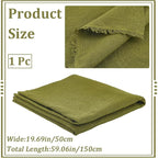 59.06 Inch Sage Green Linen Embroidery Fabric Needlework Cloth Soild Fabric - Image 2