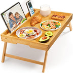 Bamboo Bed Tray Table, Large Breakfast Tray - Image 8