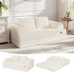COMAX Convertible Sofa Bed, Folding Floor Couch Corduroy Fold Out Couch Bed by COMAX
