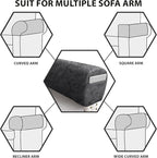 ANARACHON Leather Look Couch Arm Covers Set of 2 Armrest Covers - Image 6