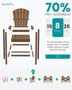 SERWALL Tall Adirondack Chairs Set of 4 - Image 7