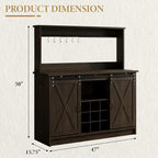 4ever2buy Farmhouse Coffee Bar Cabinet - Image 2