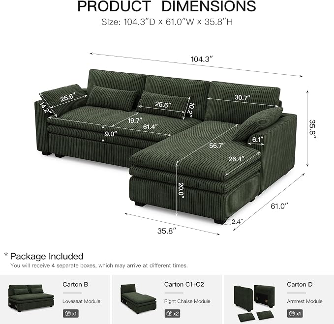 Belffin Large Modular Sectional Sofa - Image 2