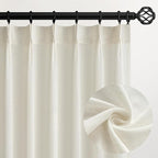 Topfinel 102 Inch Curtains 2 Panels Set, Two Packs Pinch Pleat Back Tab Linen by Topfinel