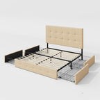Allewie Upholstered Full Size Platform Bed Frame - Image 9