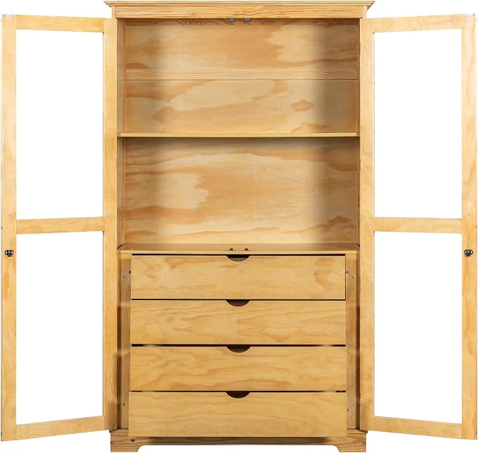 VilroCaz 75'' Tall Kitchen Pantry, Wood Freestanding Kitchen Storage Cabinet - Image 5