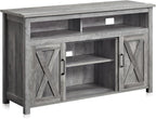 BELLEZE Modern 48 Inch Barn Door Wood TV Stand & Media Entertainment Center by BELLEZE
