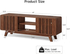 ONBRILL 63-Inch TV Stand for TVs up to 75 Inch, Mid-Century Modern Television - Image 2