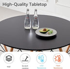 5-Piece Round Dining Table Set, Small 31.5" Kitchen Table Chairs Set of 4 Space - Image 4