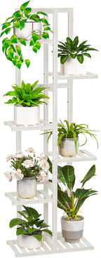 ROMGUAR CRAFT 6 Tier Bamboo Plant Stand Indoor, Wood Tall Flower Holder Corner by ROMGUAR+CRAFT