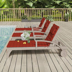 Sundale Outdoor Olefin Quilted Lounge Cushion Set of 4, Patio Foldable Chaise - Image 9