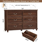Joaxswe Farmhouse 6 Drawers Dresser - Image 2