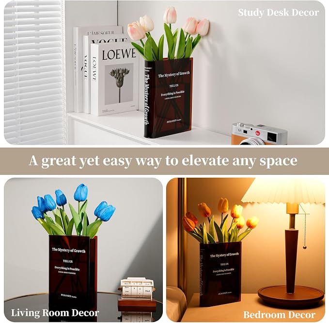 Puransen Brown Book-Shaped Vase - Image 6
