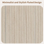 LKTART 64" Buffet Cabinet with Storage, Modern Fluted Accent Sideboard Media - Image 3