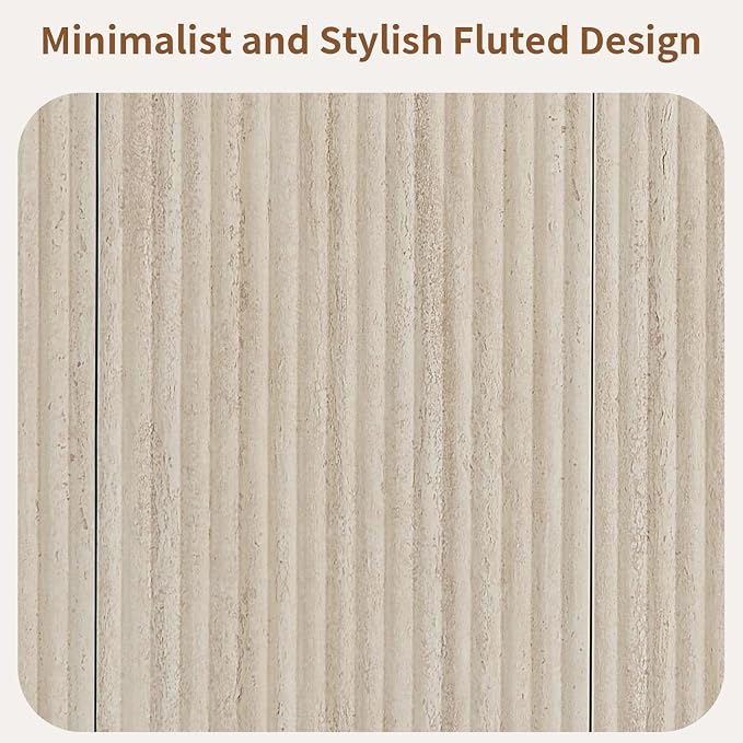 LKTART 64" Buffet Cabinet with Storage, Modern Fluted Accent Sideboard Media - Image 3