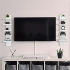 Homaterial 5 Tier Wall Shelf Unit, Small White Vertical Floating Shelf-Narrow - Image 5