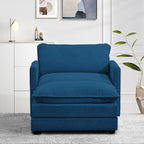 ROWHY Single Armchair with Ottoman, Modern Corduroy Cloud Couch with - Image 7