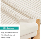 Turquoize Wingback Chair Covers 2 Piece Wing Chair Slipcover Stretch Slipcovers - Image 4