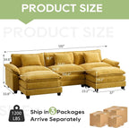 Oprisen 120" Modular Sectional Sofa, Comfy Cloud Couch Sectional Sofa - Image 2