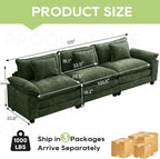 Oprisen 120" Modular Sectional Sofa, Comfy Cloud Couch Sectional, Chenille Sofa - Image 2
