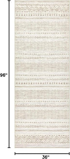 cotiled Hallway 3x8 Runner Rugs Washable Boho Moroccan Soft Rug | Non-Slip - Image 2