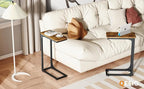 QEEIG Narrow C Shaped Side Table Set of 2 Living Room Sets Slim Couch Tray - Image 7