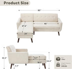 Kingfun L Shaped Couch, Sectional Couches, 3 Seater Sofas - Image 2