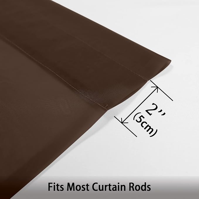Chocolate Sheer Curtains 96 Inch Length, Elegant Sheer Curtains - Image 6