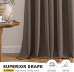 MIULEE Blackout Curtains for Bedroom 2 Panels 40 x 84 Inch Long Tan Brown | - Image 5