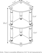 Furinno Turn-N-Tube 3-Tier Corner Display Rack Multipurpose Shelving Unit - Image 2