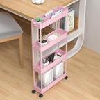 SPACELEAD Slim Storage Cart 4 Tier, Bathroom Organizer Rolling Utility - Image 5